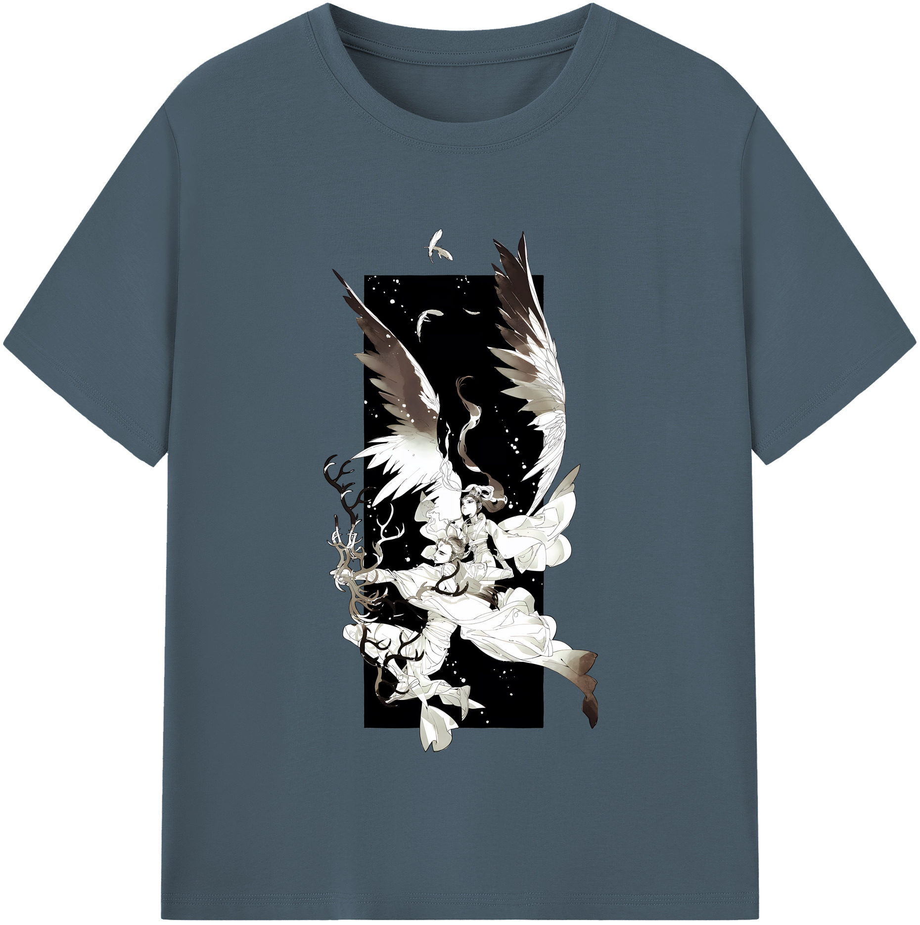 （画像用） Ne Zha 2 ナタ 魔童の大暴れ 綿100％半袖Tシャツ（フロントプリント）